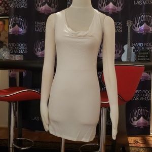 White party dress with sequin straps